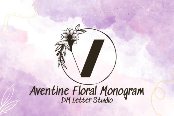 Aventine Floral Monogram: A Serif Font with Botanical Charm