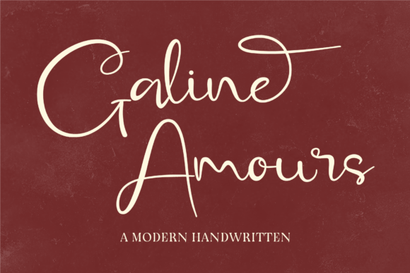 Galine Amours: A Handwritten Font for Editorial Design