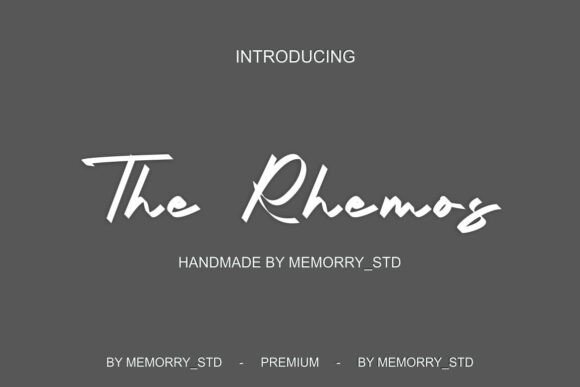 The Rhemos: A Script Typeface for Editorial Storytelling