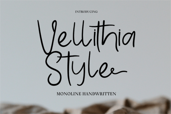 Vellithia Style: A Handwritten Font for Authentic Branding