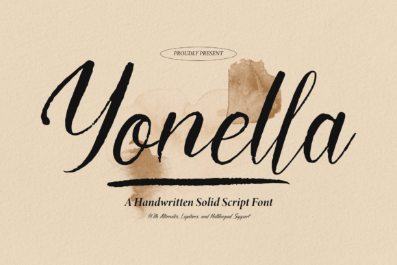 Yonella: A Bold Script Font for Editorial Design